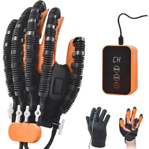 Rehabilitation Robot Gloves for Stroke Patient, Hand Stroke Recovery Equipment with Portable Belt, USB Chargeable Fingers Strength Training Device for Hemiplegia