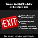 LANOLU Vintage Tin Sign EXIT Sign, Decorative Metal Sign, 8x12 inch