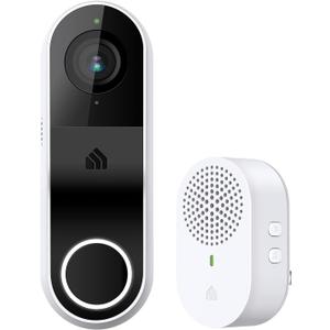 Kasa Smart Video Doorbell Camera Hardwired w/ Chime, 2K Resolution, Always-on Power, Night Vision, 2-Way Audio, Real-Time Notification, Cloud & SD Card Storage, Works w/ Alexa & Google Home (KD110)