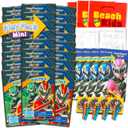 Power Rangers Mini Party Favors Set - Bundle 24 Mini Grab n Go Play Packs with Coloring Pages, Stickers and More Birthday Party Supplies
