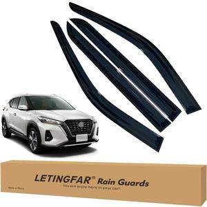 Window Visors Rain Guards for Nissan Kicks 2018 2019 2020 2021 2022 2023 2024 Accessories, Wind Deflectors Vent Shades for Nissan Kicks
