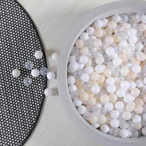 GOGOSO Ball Pit Balls Plastic Playballs for Baby Toddlers Kids Boys Girls Playhouse Decor Play Pool Fun Phthalate-Free BPA-Free Bath Toy White Beige Transparent