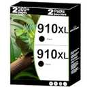 910XL Ink Cartridges Black Replacement for HP 910 XL Compatible for HP910 HP910XL to use with 8015e 8025e 8020 8028e 8025 8010 8035 8030 8035e 8034e 8028 8022e 8015 Printers(2-Pack, Black)