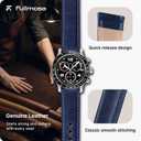 Fullmosa Watch Band, Quick Release Leather Watch Strap for Men Women, Replacement Bands Width 12mm 14mm 16mm 18mm 19mm 20mm 21mm 22mm 24mm