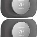 Petrichor Nest Thermostat Wall Plate - Compatible with Google Nest 2020 - Trim Kit, Cover Accessory for Easy Installation (2 Pack Charcoal)