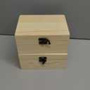 (2-Pack Unfinished Unpainted Wooden Box with Hinged Lid for Crafts DIY Storage Jewelry Plain Pine Box - Small 6.7"x5.1"x3.1"
