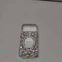 iFiLOVE for iPhone 17 Pro Max Case with Magnetic Mirror Stand, Compatible with MagSafe Luxury Bling Diamond Crystal Rhinestone Phone Case Cover for Girls Women (Clear)