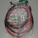 4 AWG Battery Cable 6FT 4 Gauge Pure Copper Battery Inverter Cables with 3/8 in Lugs Both Ends Power Inverter Wire Set for Automotive Solar Power Inverter Marine Boat RV Car Motorcycle (6FT)