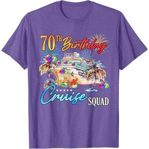 70th Birthday Cruise Squad Funny 70 Years Old Men Women T-Shirt (XXL)