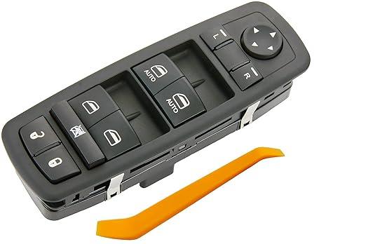 ZAPOSTS 3+9 Metal Pins Check Required.Power Window Switch fits for 20122015 Dodge Grand Caravan,Chrysler Town &Country.1315 Ram 1500 2500 3500 Driver Side Control switches OE:68110866AB(Green Led)