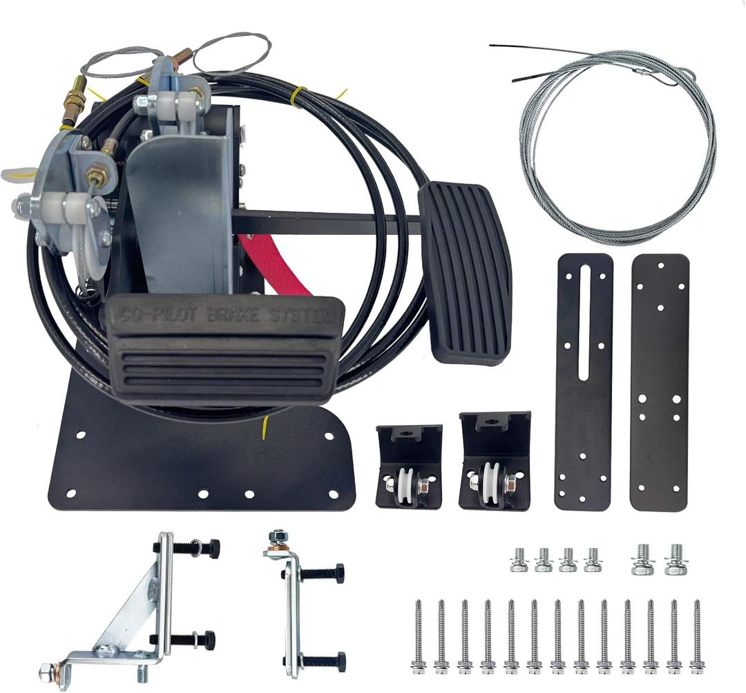 ACAR-B7D Passenger Side Universal Gas and Brake Pedal Dual Control Car Gas Brake Pedal Fit for Driver Training Vehicle, Drivers Assist Device Suit New Driver/Student Driver ACARB7D