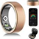 Smart Ring for Women Men - Fitness Tracker with Heart Rate/Blood Oxygen/Stress Monitor/Steps/Sleep Tracking, No App Subscription, 5ATM Waterproof Health Rings(10#)