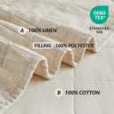 WARMDERN Linen Cotton Quilts Set Queen Size, 100% Cotton Khaki Quilt Bedspreads with Box Stitched, 3 Pieces Soft Lightweight Bedspreads Coverlet with 2 Pillow Shams for All Season, Khaki, 90x96 inches