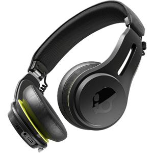 Skullcandy Icon ANC Wireless On-Ear Bluetooth Headphones, Active Noise Cancelling, 60 Hours Battery, Sweat Water Resistant, Foldable Durable Travel Ready, Microphone for iPhone Android - True Black