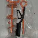 Eurmax USA Dog Tie Out Stake Triple Lock Heavy Duty Dog Anchor for Large Dogs Trampoline Stakes Dog for Yard and Outdoor Dog Runner Install & Travel Kit Included,1-Pack(Orange)