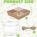 Vesici 153 Pieces Small Charcuterie Boxes with Clear Lids 4.72 Inch Kraft Paper Mini Charcuterie Box, 2 oz Plastic Containers for Dessert Sauce Sandwich Cookie Sushi Cake Slice Strawberries