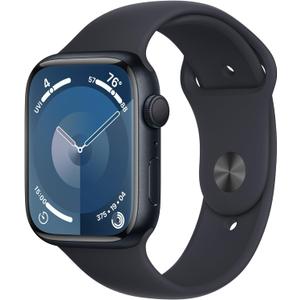 Apple Watch Series 9 [GPS, 45mm] - Midnight Aluminum Case with Midnight Sport Band, M/L 