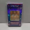 Nude Brown Jelly Press On Nails Short Almond, Glossy Design Acrylic Fake Nails with Full Cover Stick on Nails,Reusable Glue-On Stickers for Fashion False Nails for Women Gift (24 Pcs (Pack of 1)