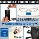 Folding Reading Glasses Anti Blue Light UV, Soft Nose Pad Spring Hinge Readers with Pocket Keychain Case for Men Women