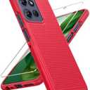 FNTCASE for Motorola Moto G-Power-5G-2025 Case: Dual Layer Protective Heavy Duty Cell Phone Cover Shockproof Rugged with Non Slip Textured Back - Military Protection Bumper Tough 6.8 Inch (Red)