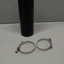 GASHER 1PCS Straight Silicone Hose 2.5"ID,Silicone Couplers Length 12" (305mm) with 2 T-Bolt Clamps