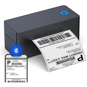 Shipping Label Printer, 4x6 Bluetooth Thermal Label Printer for Shipping Packages Small Business Mailing, Support iOS, Android, Mac, Windows, Chrome, Used for UPS, USPS, Etsy, Amazon, Navy Blue