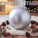 Threan 12 Inch Silver Matte Large Christmas Ball Ornament