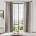 Greyish Taupe 100% Blackout Pinch Pleated Curtains 96 Inches Long, Linen Light Blocking Drapes for Bedrom, Thermal Insulated Window Curtain Panels, Living Room Darkening Shades (50"W x 96"L (Pack of 2))