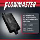 Flowmaster 50 Series Delta Flow Chambered Muffler 3.00 - Center In/Center Out Moderate Sound 16-Gauge Aluminized Steel Perfect for daily-driven Performance Vehicles & Passenger Cars, 43050