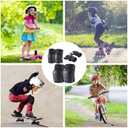 Adult/Kids Knee Pads Elbow Pads Wrist Guards Set for 3-8 Years, Child Protective Gear Set for Roller Skates, Cycling, BMX Bike, Skateboard, Inline Skating, Scooter Riding Sports Black S (Black, S)