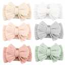 Niceye Handmade Baby Headbands Soft Stretchy Nylon Hair Bands with Bows for Newborn Infant Baby Toddler Girls (Green)