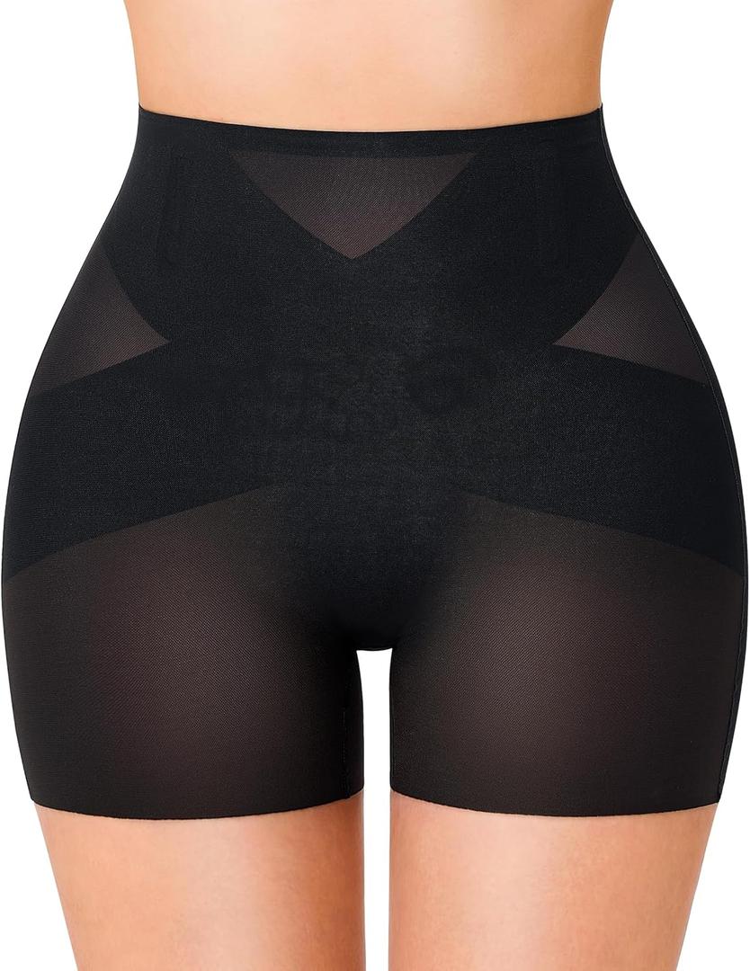Gotoly Shapewear Tummy Control Mid-Waist Body Shaper Shorts Butt Lifting Panties Shapewear Shorts (Small, Black)