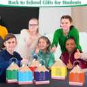 Sweetude 24 Pcs Pencil Shaped Gift Bags Teachers Bags Bulk with Handle Welcome Gift Bag for Students Classroom Party Decorations