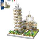 Leaning Tower of Pisa Micro Mini Building Blocks Set Italy Architecture Building Kits Famous Landmark Model Toys Gift for Adults Kids Teens 2500 PCS