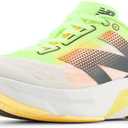 New Balance Men's FuelCell Rebel V4 Running Shoe (11, White/Bleached Lime Glo/Hot Mango)