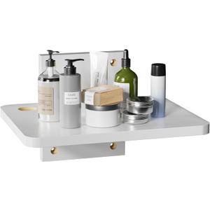 WALI Floating TV Shelf, 1 Tier Projector Shelf for DVD Players, Cable Boxes, Routers, Game Consoles, Living Room Decor Accessories, Wall Mount Shelves Holds Up to 22lbs (CS201NW), 1-Shelf, White