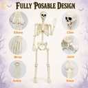 2 Pack 5.4 ft Halloween Skeleton Decorations, Decor Life Size with Adjustable Joints Angels and Demons,for Outdoor Indoor Yard Lawn Haunted House Party Decor, Set B