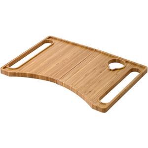 Walker Tray Table, Detachable Mobility Table Tray with Cup Holder for Walkers, Bamboo Mobility Table Fits Most Standard Folding Walkers, Portable Walker Accessories for Seniors, Easy Assembly