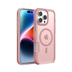 ArtsEvo Strong Magnetic for iPhone 16 Pro Max Case, Compatible with MagSafe, 360° Military-Grade Protection, Slim Translucent Matte Phone Case, Pink