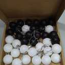 Mini Glitter Christmas Ball Ornament - Xmas Tree Decorations - Plastic Hanging Balls for Christmas Tree Holiday Decor (Black, White)