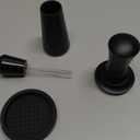 Coffee Espresso Tamper 51mm with WDT Tool Calibrated Spring Loaded, Coffee Tamper with Silicone Tamper Mat,Black Espresso Distribution Tool,Stainless Steel Base Tamper for Espresso Coffee Machine