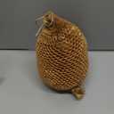 LOOBANI Bamboo Treat Dispenser Wobble Toys Enrichment Puzzle Food Dispenser Ball Toy IQ Training for Small Medium Dog