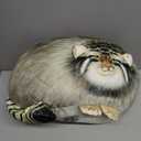 Pallas Cat Stuffed Animal, 45cm/18inch Steppe Cat Plush Cute Plushies for Girls,Kitten Soft Plush Throw Pillow Doll Big Plush Toy Decoration Doll Gift for Kids, Boys, Girls Birthday Christmas