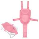 Colorlife Baby Bath Seat Support Net Infant Bathing Seat Support Mat, Adjustable Comfortable Non-Slip Five-Pointed Baby Shower Net Bathtub Sit Up Mesh for Newborn 0-6 Months-Pink(No Bathtub)