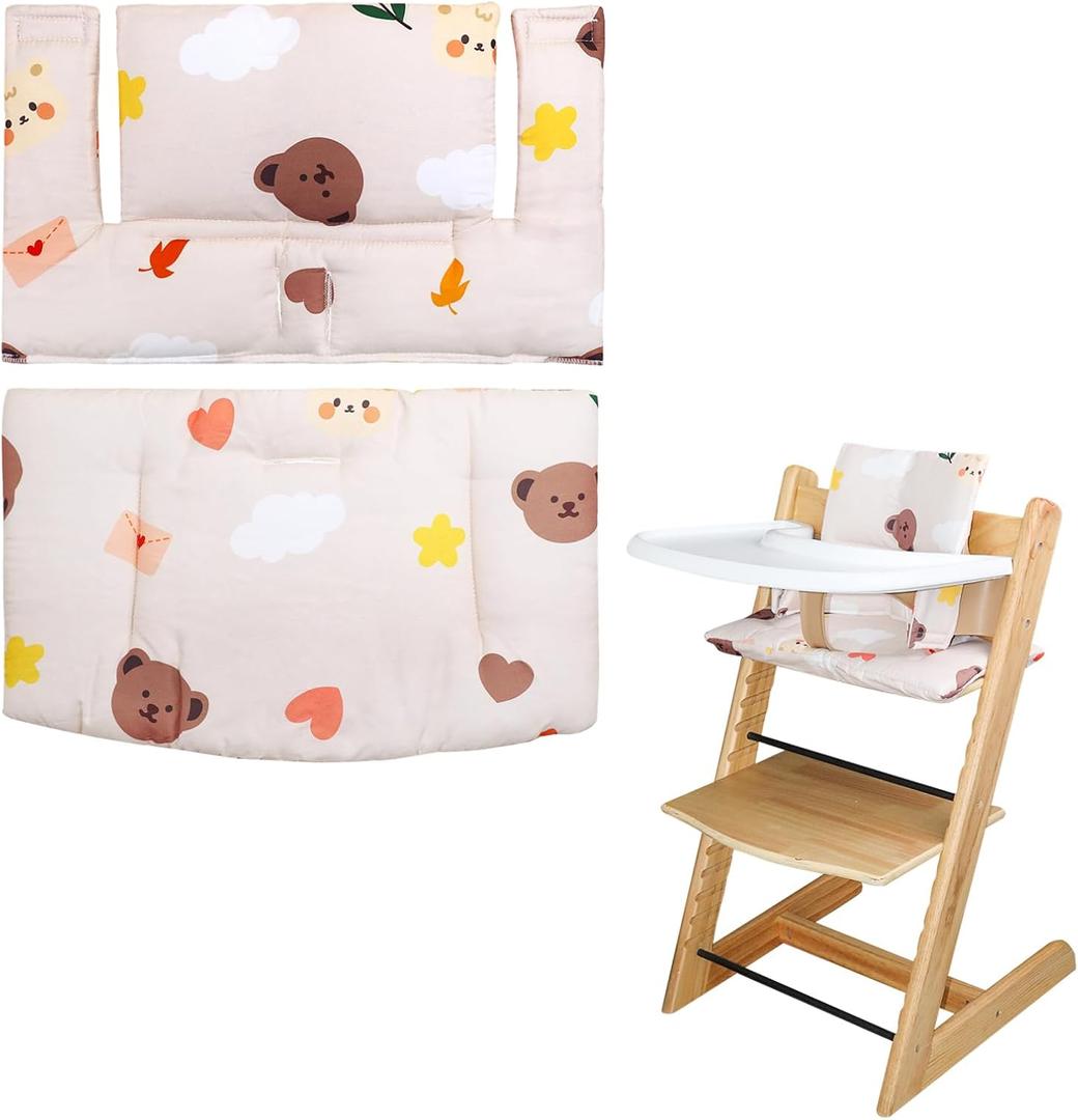 for Tripp Trapp High Chair Cushion, Soft and Comfortable for Tripp Trapp High Chair Cushion, for Tripp Trapp Cushion Set Makes It Safer and More Comfortable for Baby to Sit On (Cloud Bear)