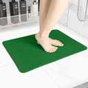 Hargiis Non-Slip Bathtub Mat, Anti Slip Shower Mat, Fast Drying Bathtub Mats, Foot Scrubber Mat, Anti Slip Mat for Tub, Floor, Bathroom, Kitchen, Home, Hotel (Dark Green 24"×16")