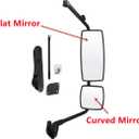 High Soar Door Mirror Assembly with Black Arm fits international Durastar 4200 4300 4400 7400 7600 8500 8600 Trucks, Passenger/Right Side, 15 cm x 95 cm x 46 cm