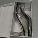 NBUUNBU Chunky Heels for Women Clear Platform Heels Sexy Block High Heels Sandals Square Toe Open Toe Transparent Strap Comfortable Dress Shoes Slip on Mules (11, Black)