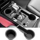 Upgrade Cup Holder Inserts for 2014-2024 Toyota 4Runner Center Console Cupholder Coaster Liner Replaces Mat for 4 Runner Interior Accessories Black(Center Console Left Front+Rear, 2PCS)
