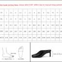 Womens Kitten Heels Square Closed Toe Stiletto Mule Heels Slip on Sandals Comfort Dress Party Pumps (Black)